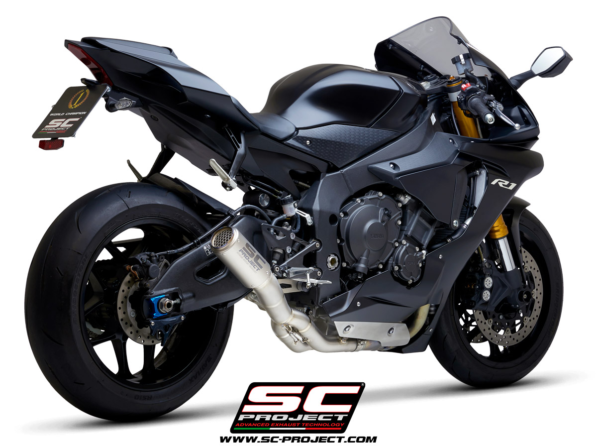 YAMAHA YZF R1 (2026) - R1M CR-T Muffler, with de-cat link pipe and titanium mesh on exit pipe