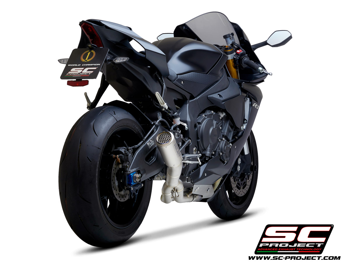 YAMAHA YZF R1 (2026) - R1M CR-T Muffler, with de-cat link pipe and titanium mesh on exit pipe