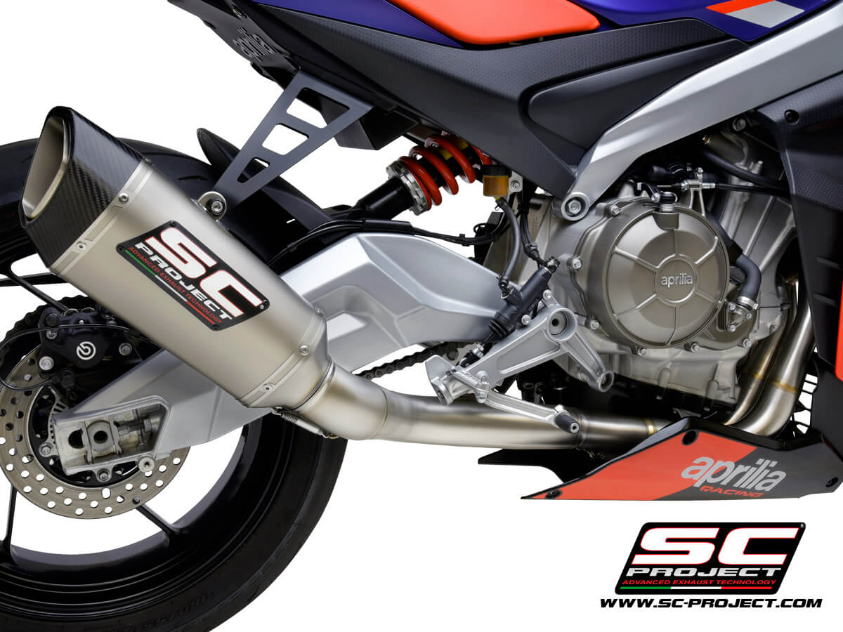 APRILIA RS 660 (2020-2024) Titanium Full Exhaust (2-1) with SC1-R Muffler