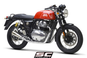 ROYAL ENFIELD CONTINENTAL GT 650 (2019 - 2021) Pair of S1-GP Mufflers, brushed stainless steel