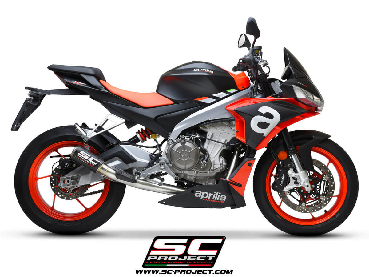APRILIA TUONO 660 (2021) FULL EXHAUST SYSTEM 2-1, STAINLESS STEEL AISI 304, WITH SC1-R MUFFLER