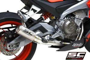 APRILIA TUONO 660 (2021) FULL EXHAUST SYSTEM 2-1, STAINLESS STEEL AISI 304, WITH SC1-R MUFFLER