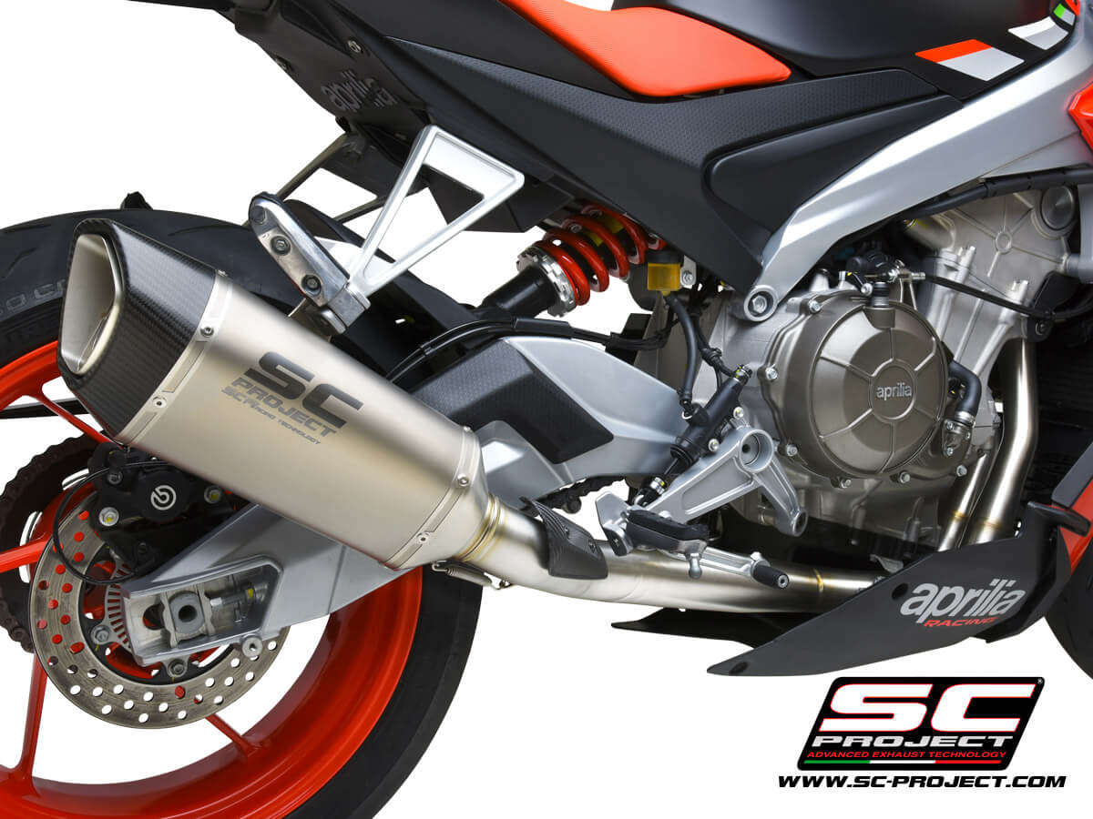 APRILIA TUONO 660 (2021) Full exhaust system 2-1, Stainless steel AISI 304, with SC1-R Muffler