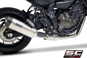 YAMAHA TRACER 700 (2020) - TRACER 7 (2021) - GT - EURO 5 Full 2-1 stainless steel exhaust system, with SC1-S titanium muffler - EURO 5