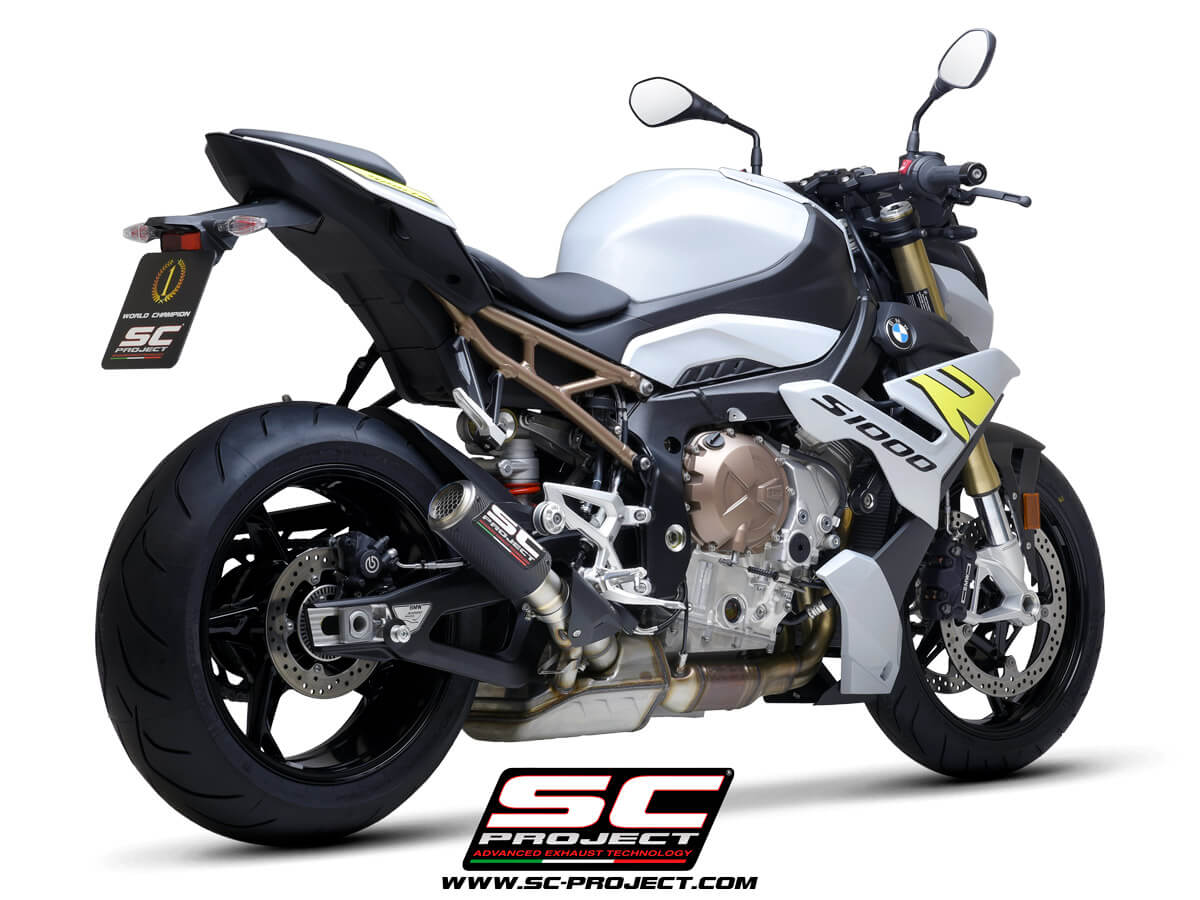 BMW S 1000 R (2025-2026) GP70-R Muffler, with Titanium end cap CR-T Muffler, with Titanium mesh on exit muffler