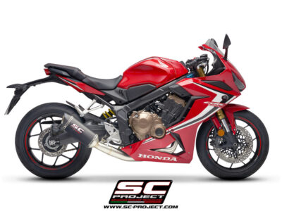 Honda CBR650R (2021 - 2022) Full Exhaust System 4-1, with SC1-S Muffler, with carbon fiber end cap