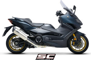 YAMAHA TMAX 560 (2022) Full Exhaust System 2-1, stainless Steel, with SC1-R Muffler - Euro 5