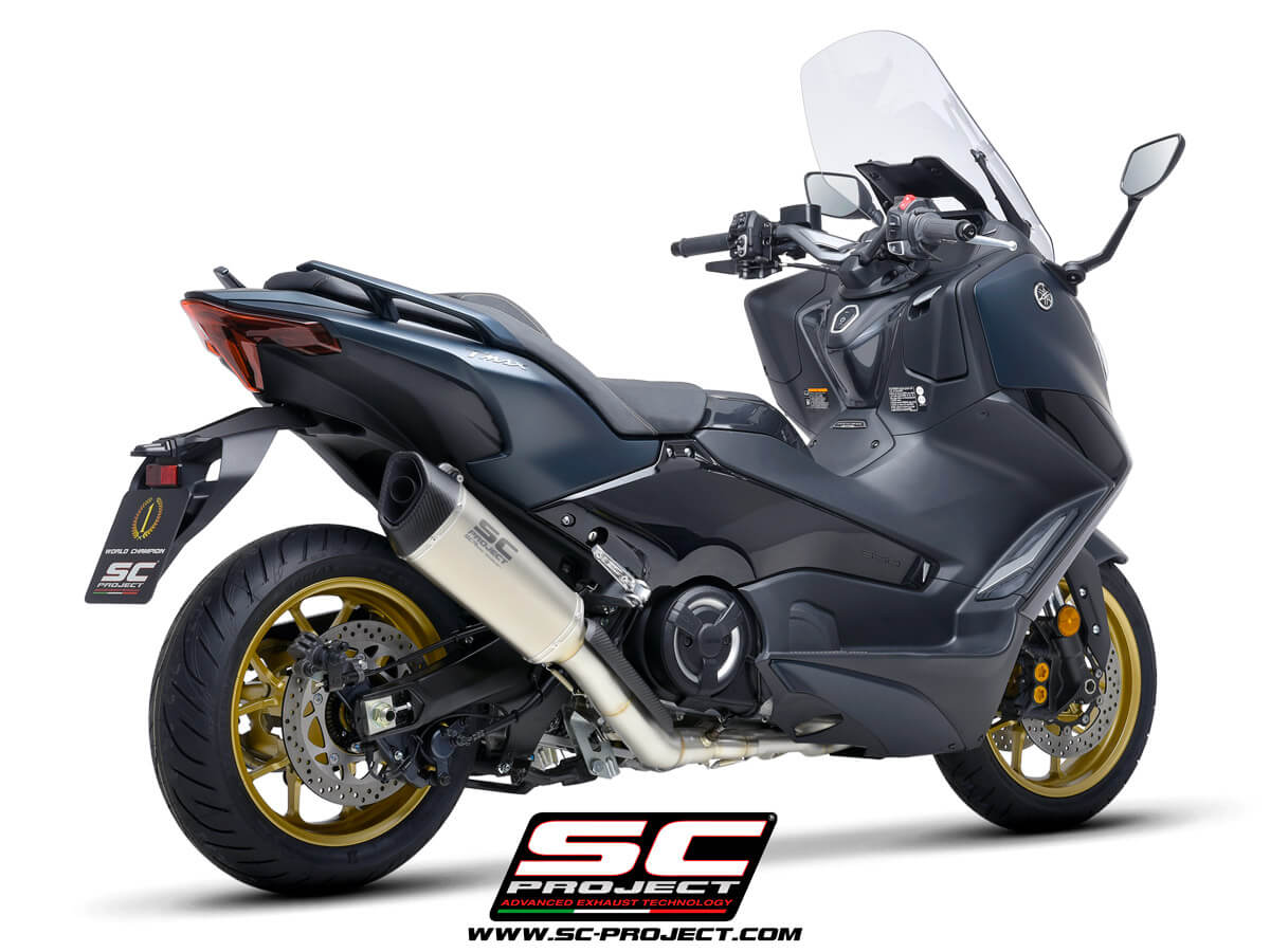 YAMAHA TMAX 560 (2022) Full Exhaust System 2-1, stainless Steel, with SC1-R Muffler - RACING