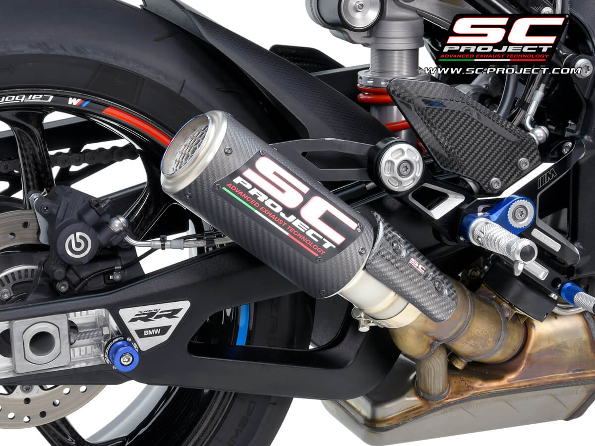 BMWS 1000 RR (2025-2026) CR-T carbon exhaust, with stoneguard grid - Racing