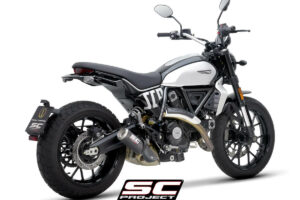 DUCATI SCRAMBLER 800 (2023) CR-T carbon exhaust, with stoneguard grid