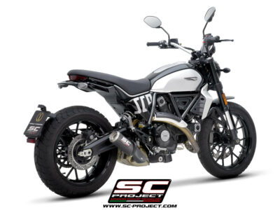 DUCATI SCRAMBLER 800 (2023) CR-T carbon exhaust, with stoneguard grid