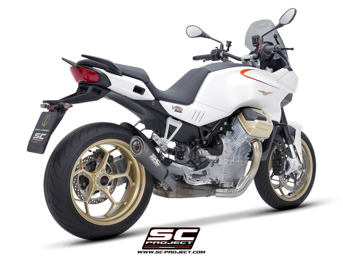 Moto Guzzi V100 MANDELLO (2023-2026) S1 titanium exhaust, matt black