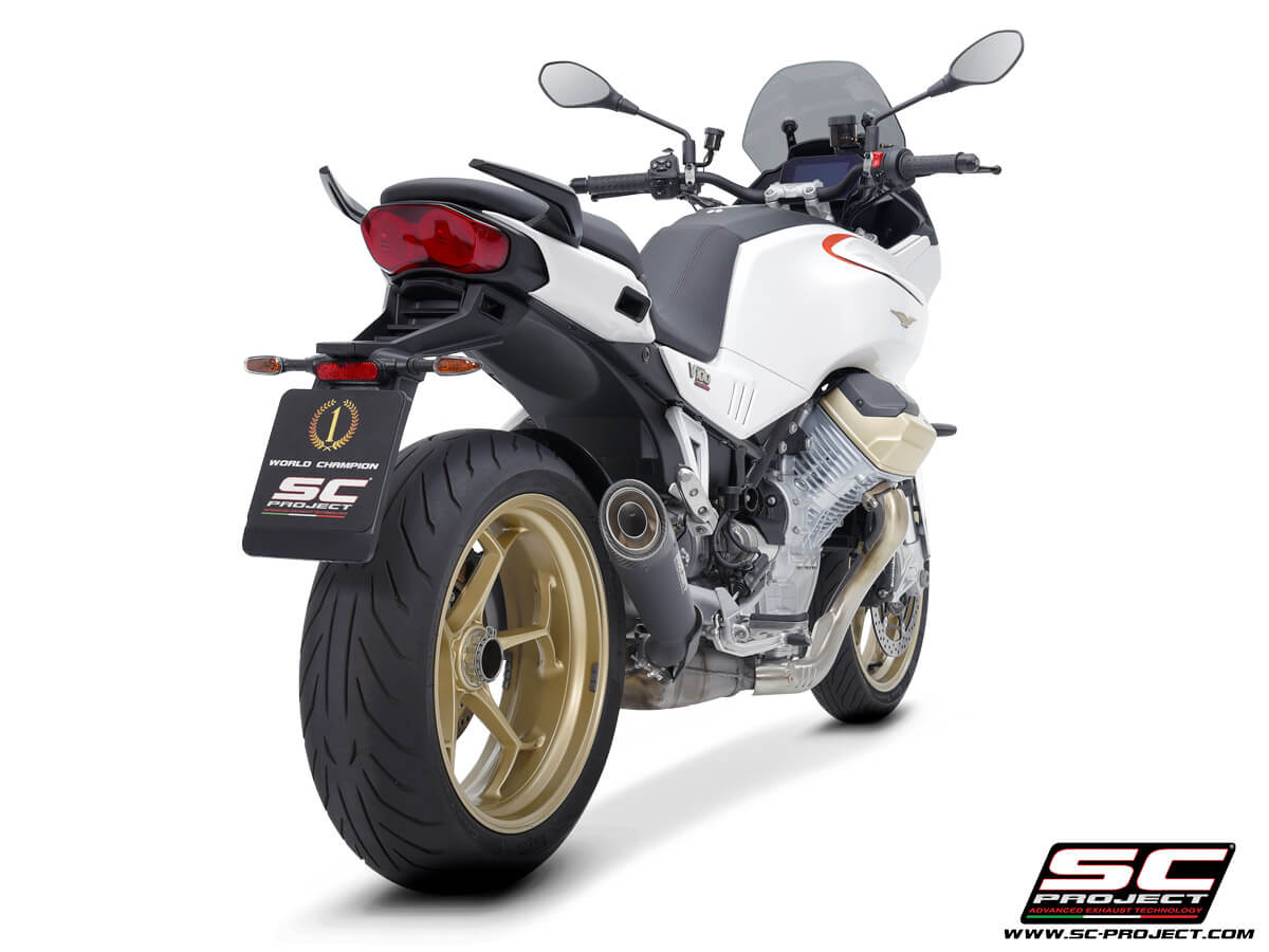 Moto Guzzi V100 MANDELLO (2023-2026) S1 titanium exhaust, matt black