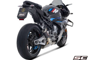 BMW M 1000 RR (2020 - 2023) CR-T carbon exhaust, with stoneguard grid
