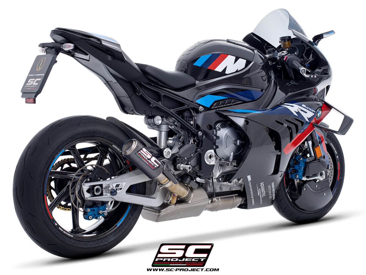 BMW M 1000 RR (2025-2026) CR-T carbon exhaust, with stoneguard grid