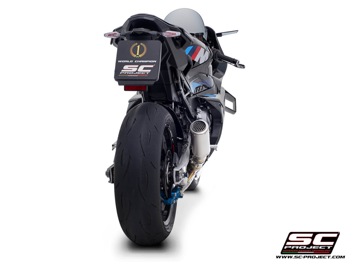 BMW M 1000 RR (2025-2026) CR-T titanium exhaust, with stoneguard grid