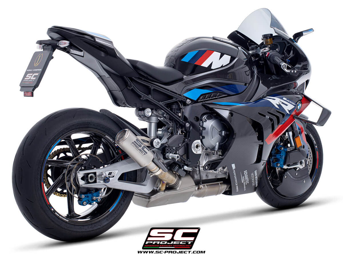 BMW M 1000 RR (2025-2026) CR-T titanium exhaust, with stoneguard grid