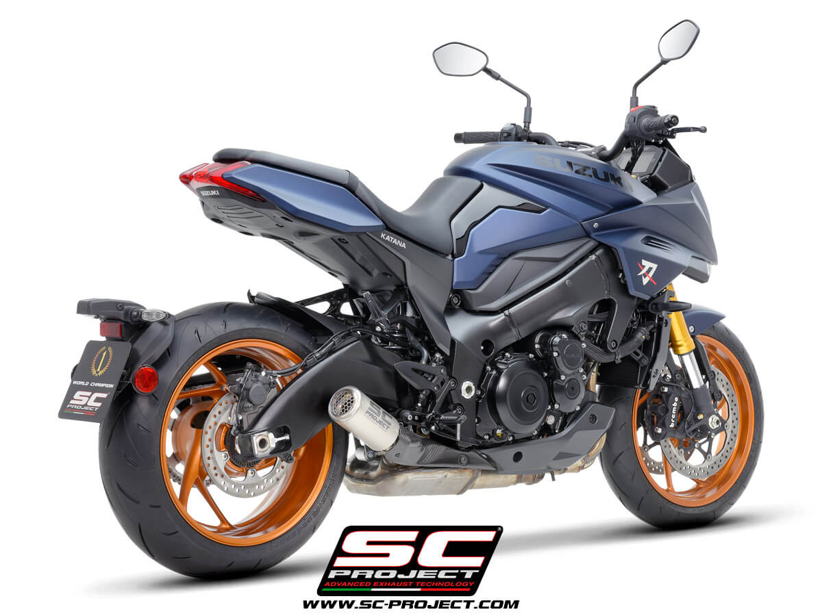 Suzuki KATANA (2022-2026) CR-T titanium exhaust, with stoneguard grid
