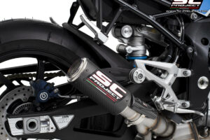 BMW M 1000 R (2023 - 2024) CR-T carbon exhaust, with stoneguard grid