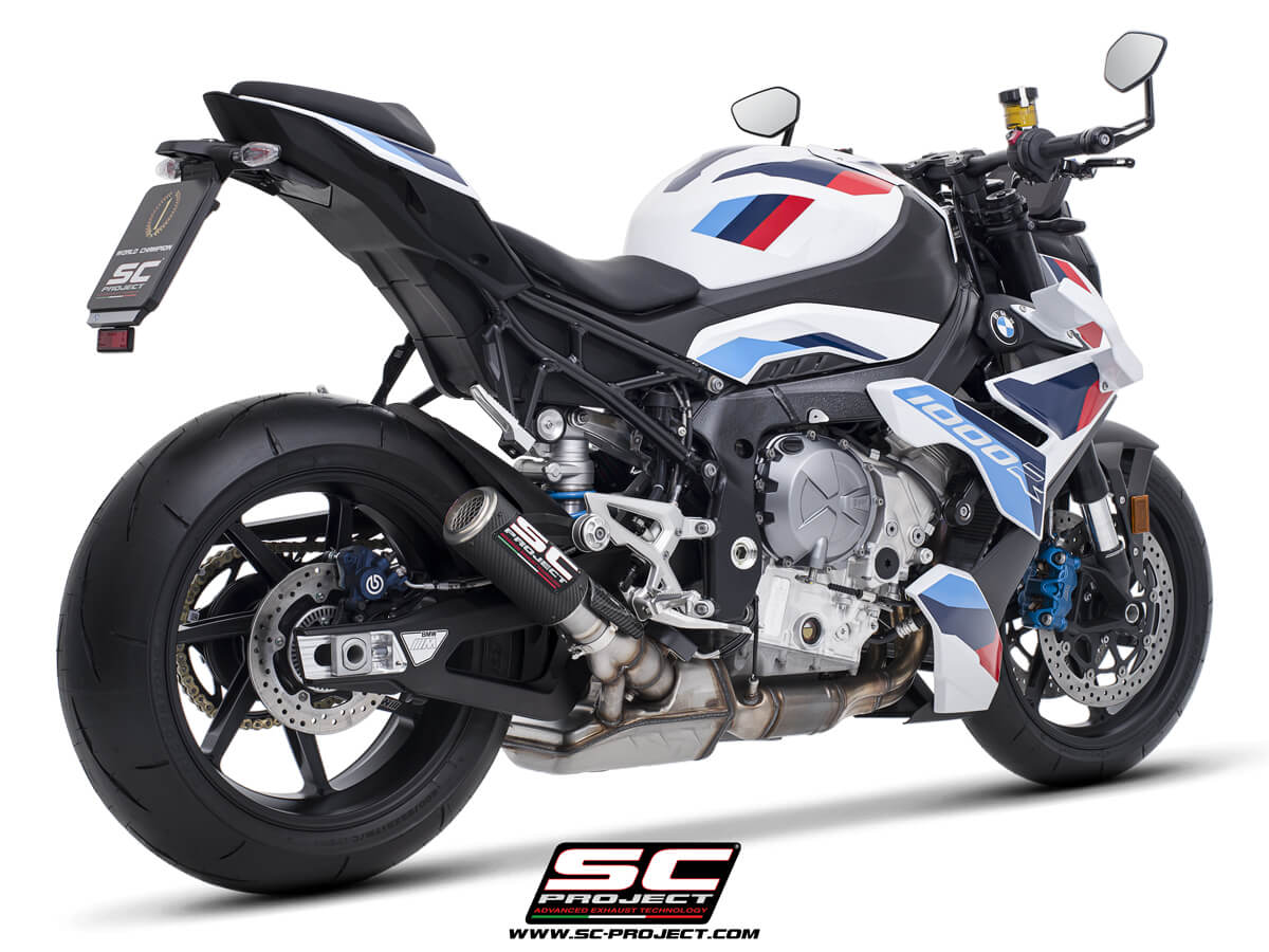 BMW M 1000 R (2025-2026) CR-T carbon exhaust, with stoneguard grid