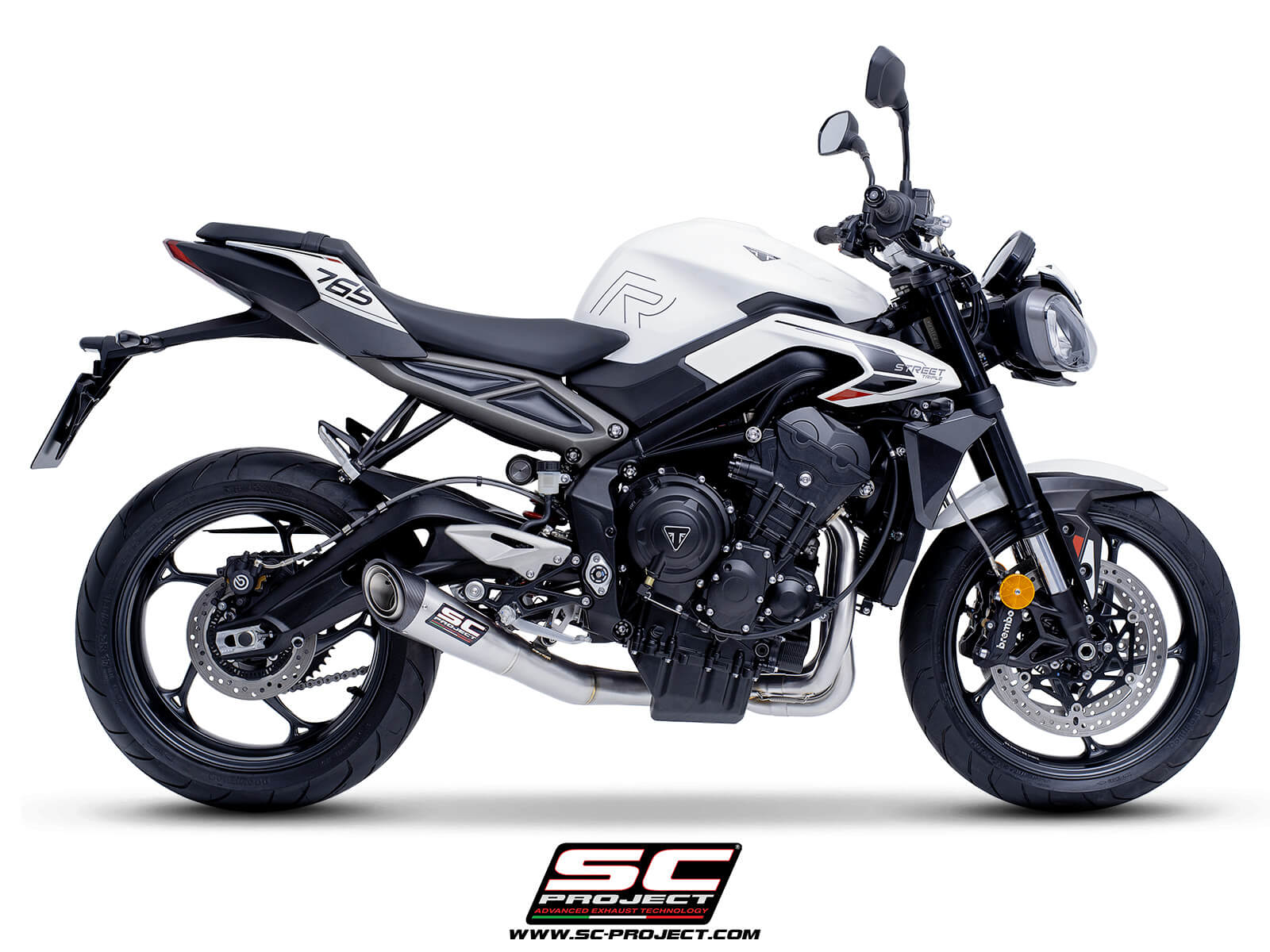 Triumph STREET TRIPLE 765 R - RS (2023 - 2024) S1 Full System (3-1) Exhaust - (with Removable DB killer)