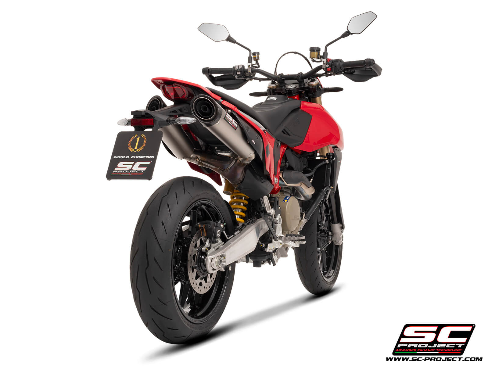 DUCATI HYPERMOTARD 698 MONO - RVE (2024) Dual undertail S1-C titanium exhaust