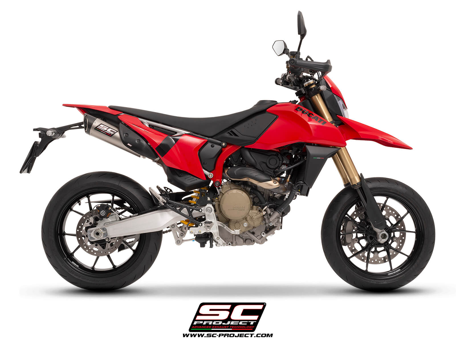 DUCATI HYPERMOTARD 698 MONO - RVE (2024) Dual undertail S1-C titanium exhaust