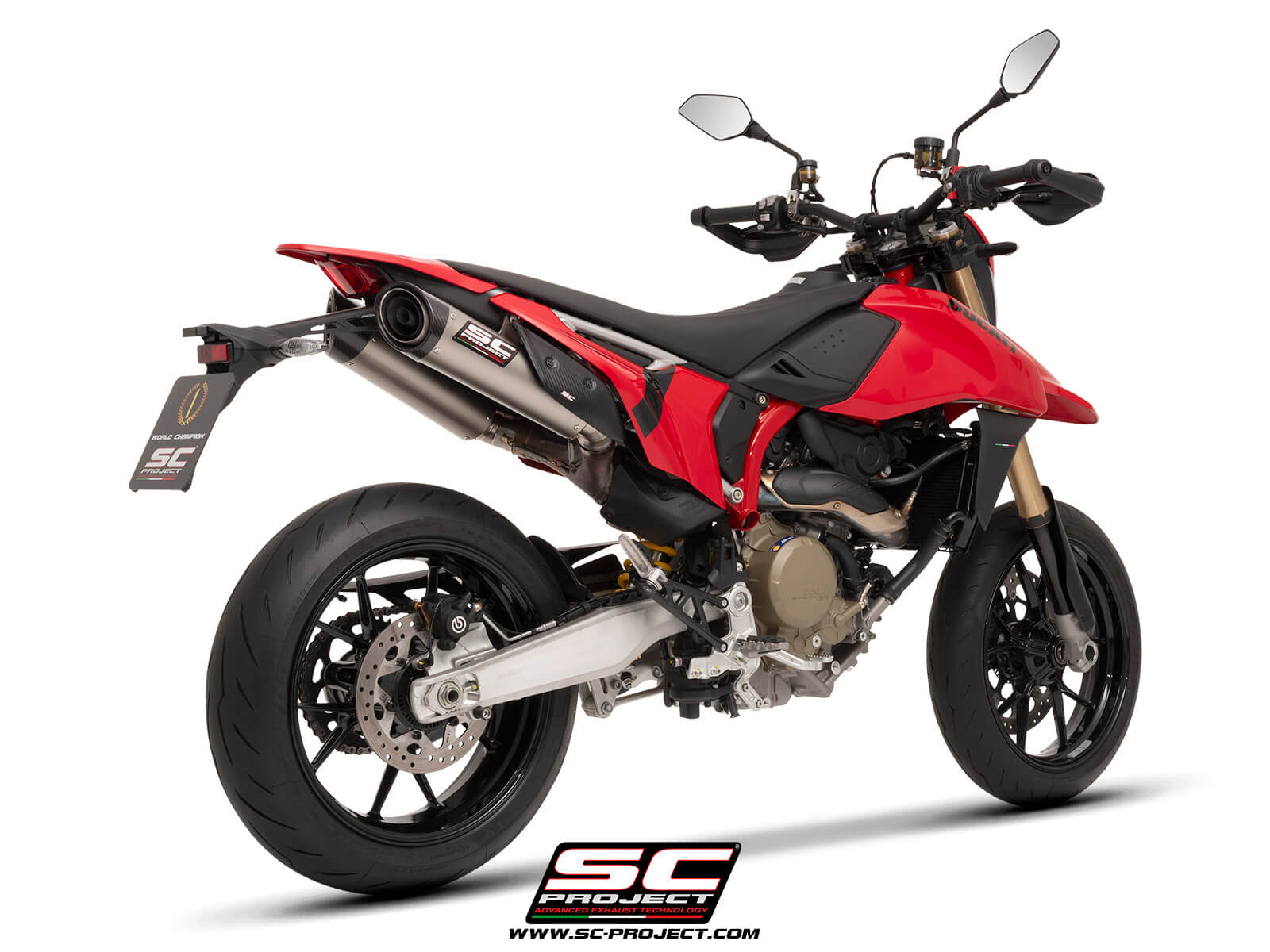 DUCATI HYPERMOTARD 698 MONO - RVE (2024) Dual undertail S1-C titanium exhaust