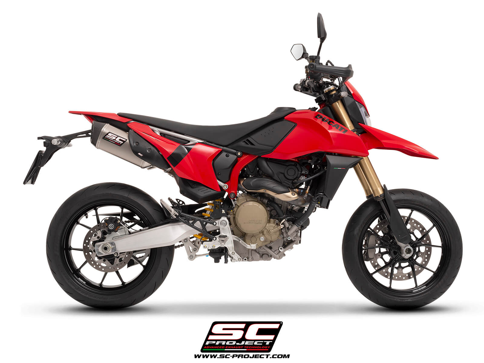 DUCATI HYPERMOTARD 698 MONO - RVE (2024) Dual undertail SC1-S titanium exhaust