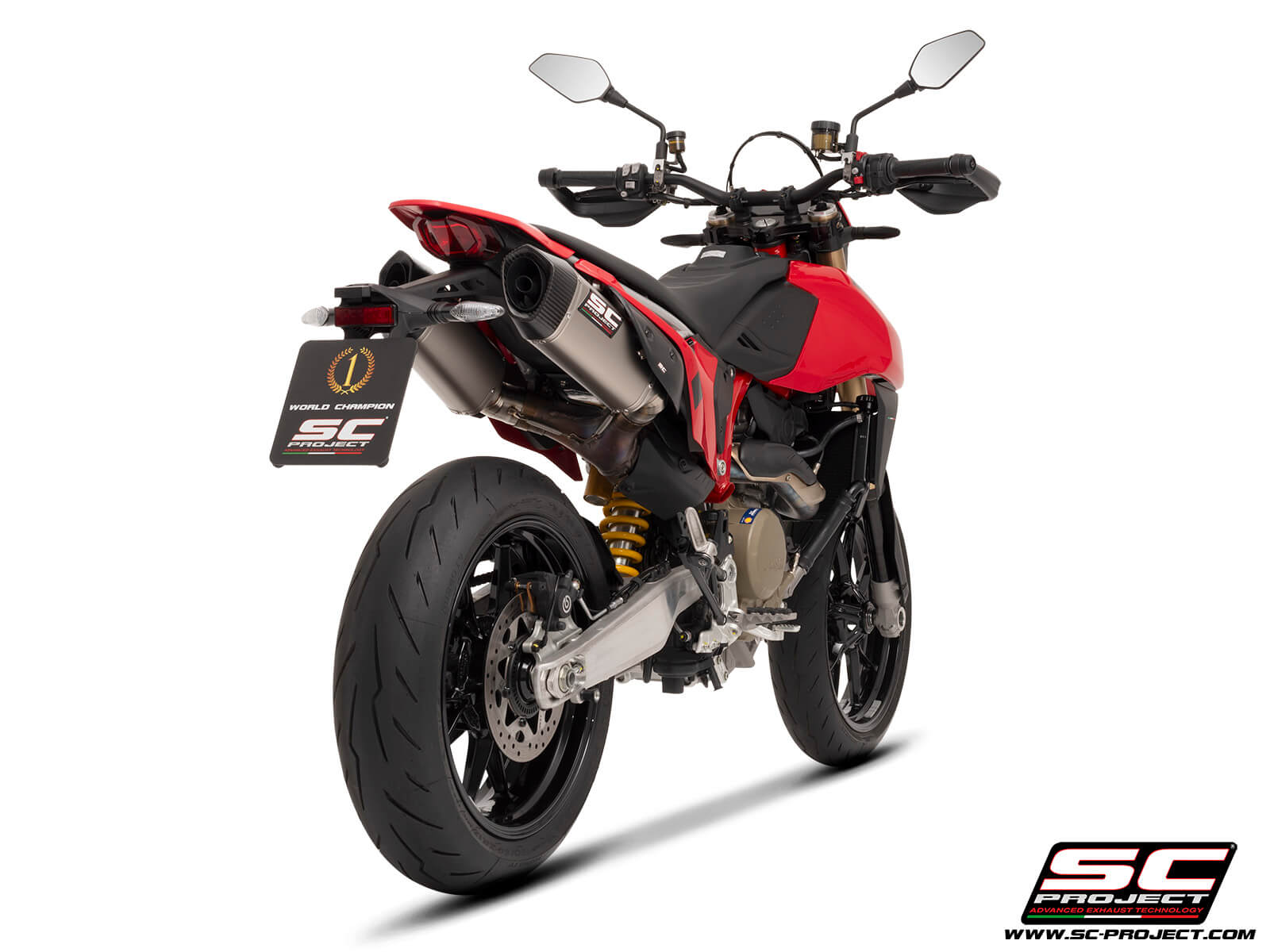 DUCATI HYPERMOTARD 698 MONO - RVE (2024) Dual undertail SC1-S titanium exhaust