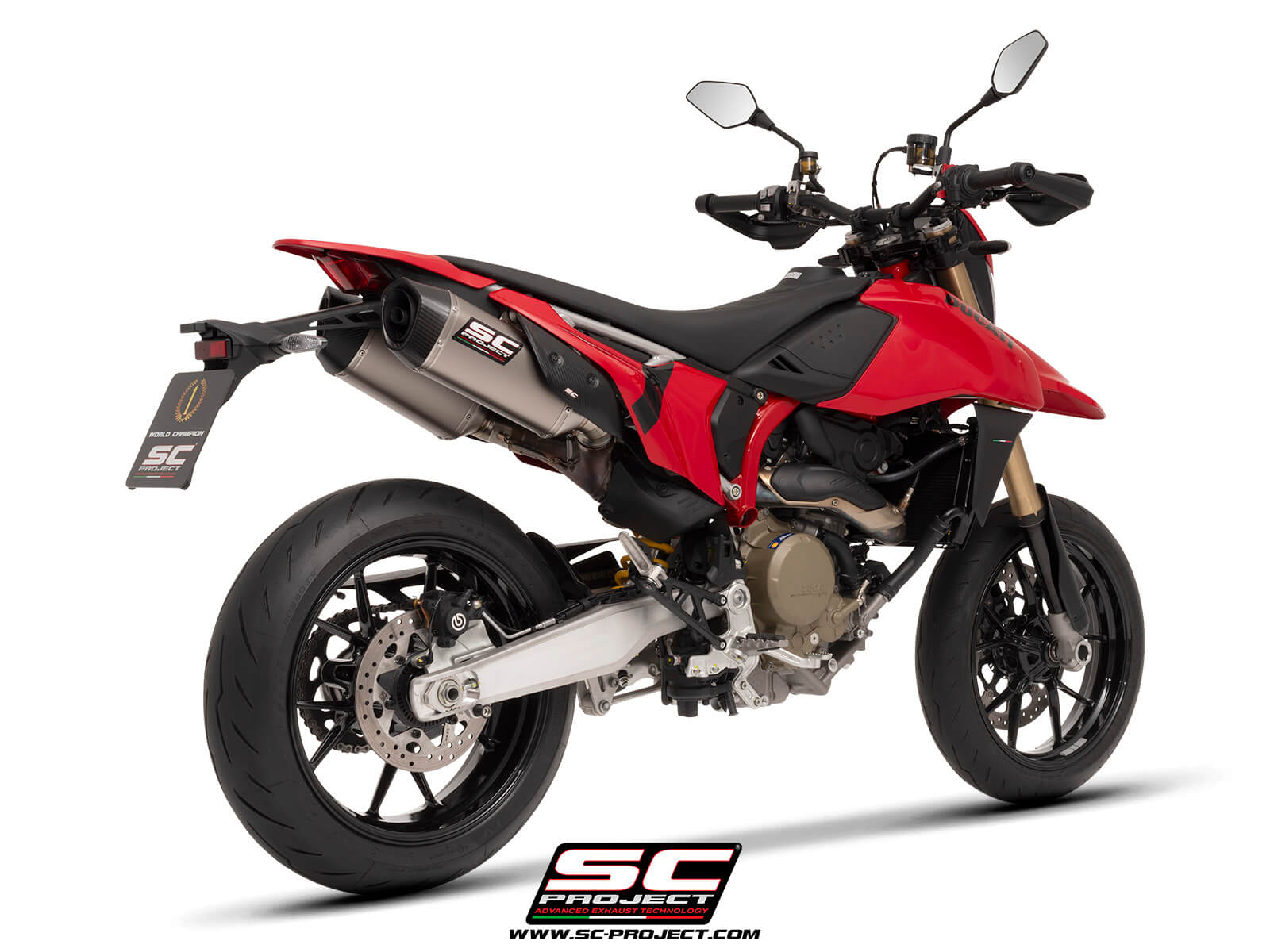 DUCATI HYPERMOTARD 698 MONO - RVE (2024) Dual undertail SC1-S titanium exhaust