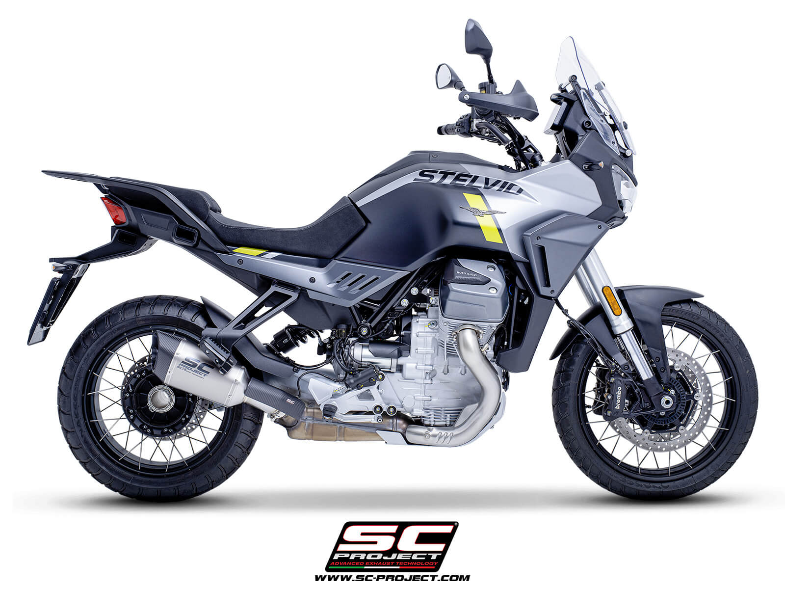 MOTO GUZZI STELVIO (2024) SC1-R titanium exhaust