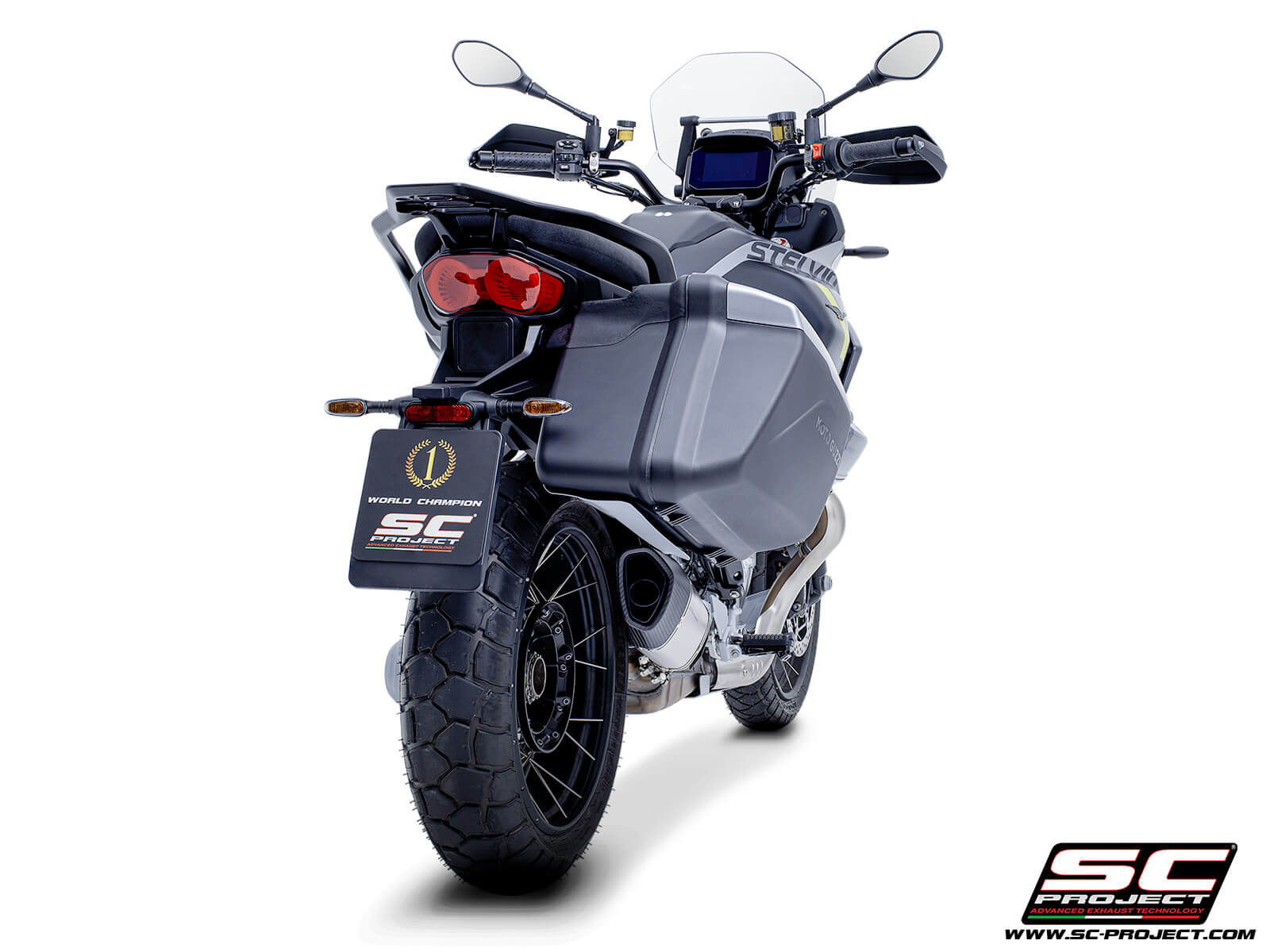 MOTO GUZZI STELVIO (2024) SC1-R titanium exhaust