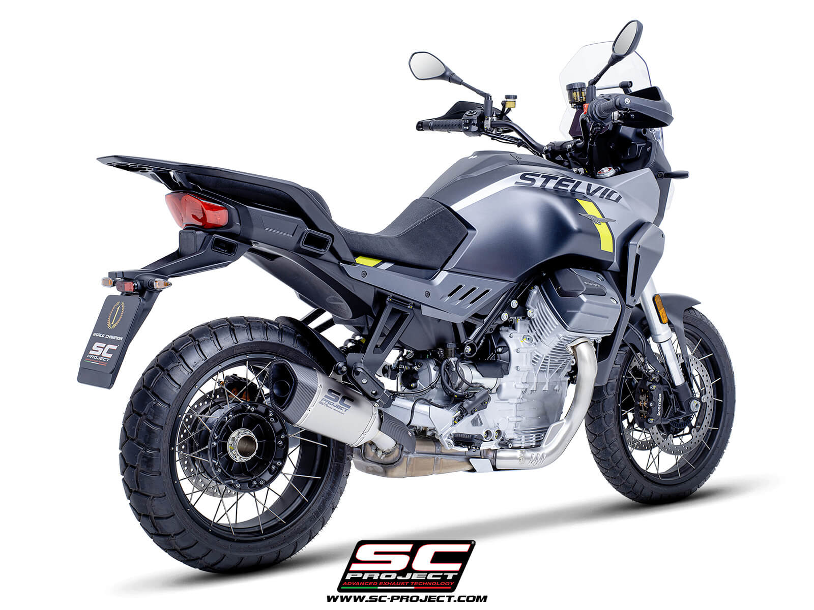 MOTO GUZZI STELVIO (2024) SC1-R titanium exhaust