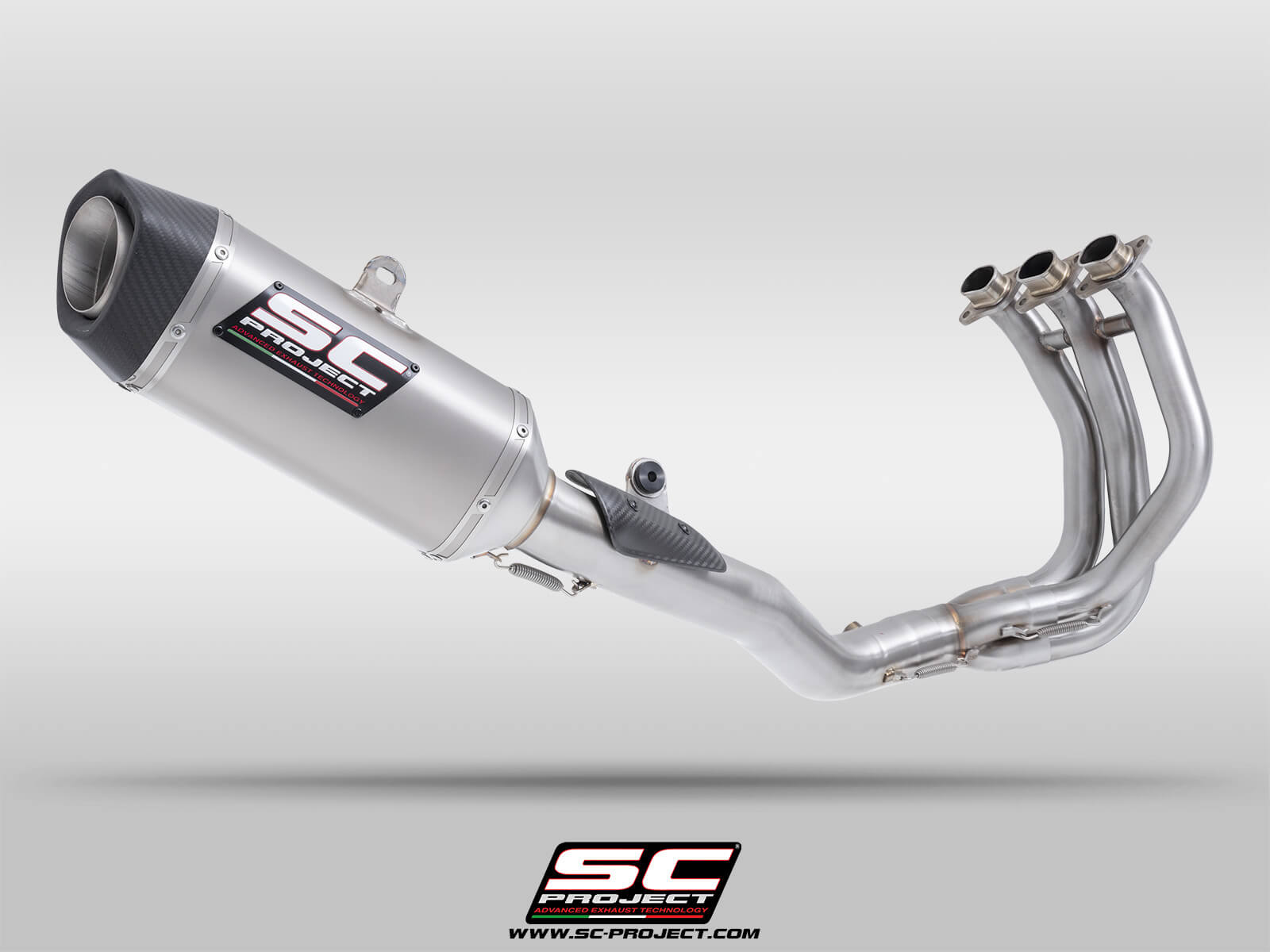 Triumph STREET TRIPLE 765 R - RS (2023 - 2024) 3-1 Stainless steel full exhaust system, with SC1-S carbon exhaust