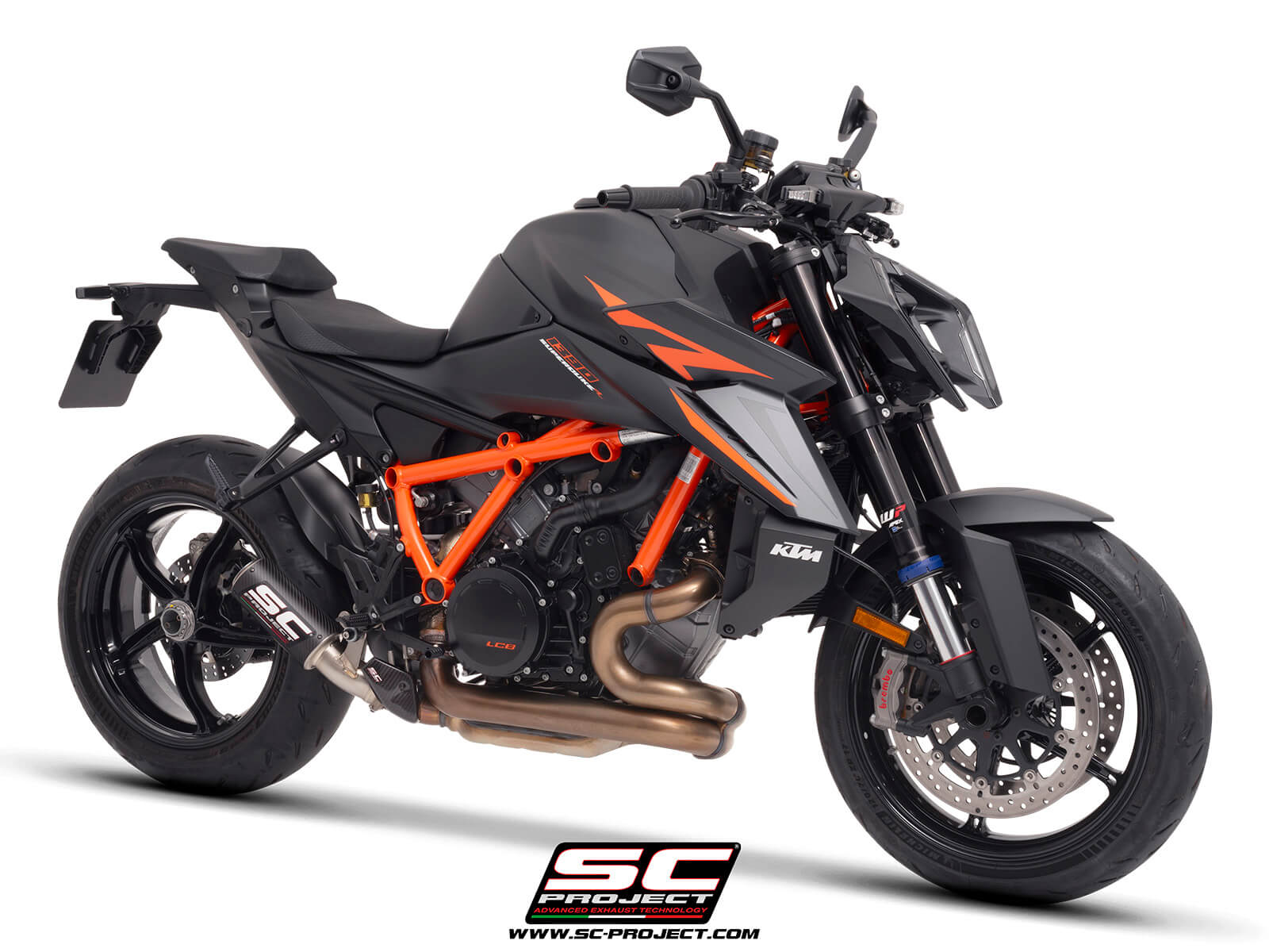 KTM 1390 SUPER DUKE R (2024) CR-T carbon exhaust, with stoneguard grid