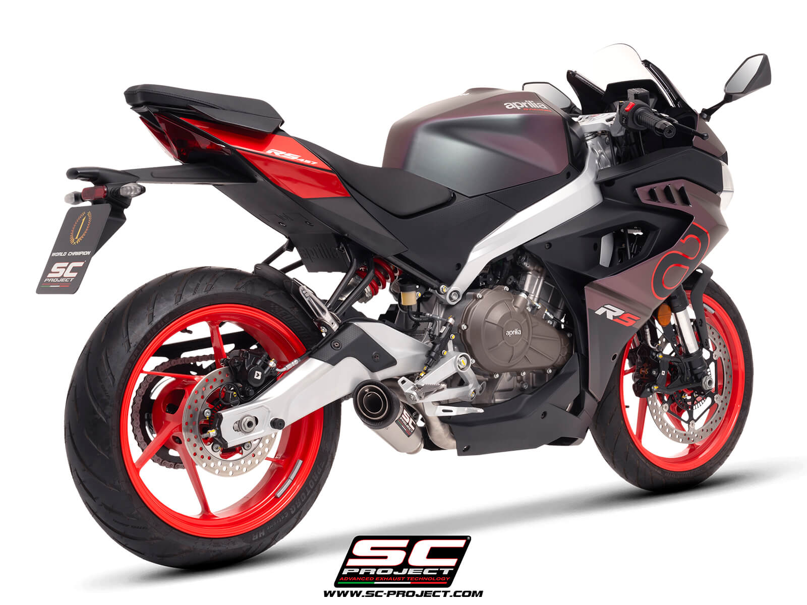 APRILIA RS 457 (2024) 2-1 Stainless steel full exhaust system, with S1 stainless steel exhaust