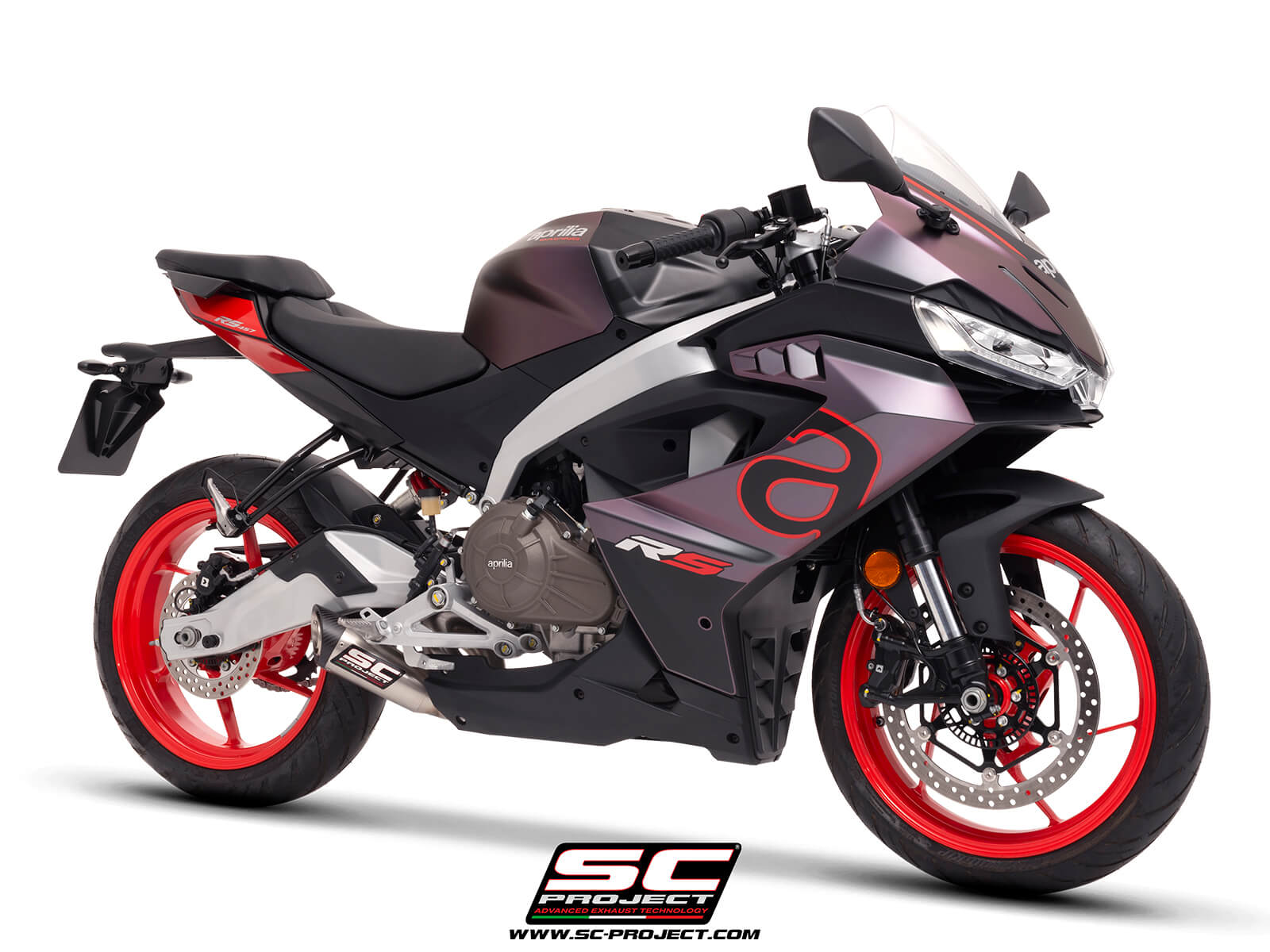 APRILIA RS 457 (2024) 2-1 Stainless steel full exhaust system, with S1 stainless steel exhaust