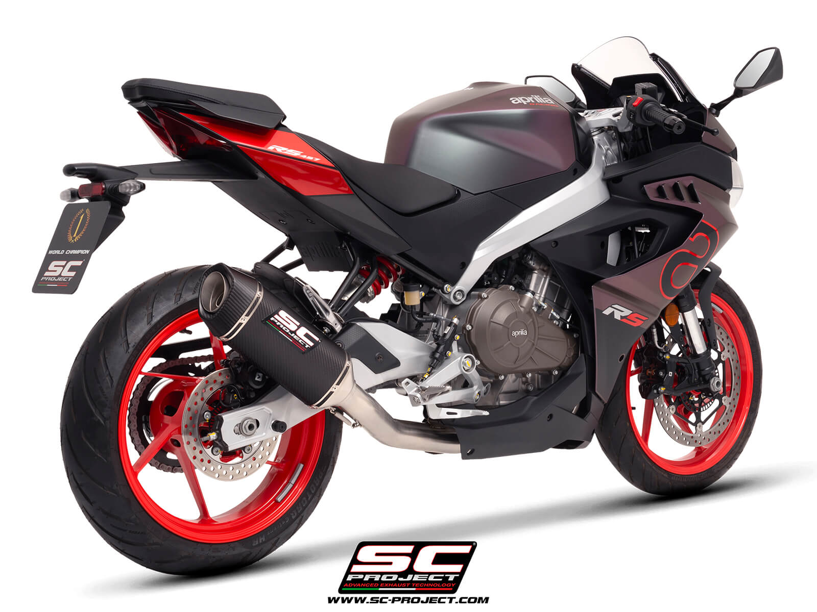 APRILIA RS 457 (2024) 2-1 Stainless steel full exhaust system, with SC1-S carbon exhaust