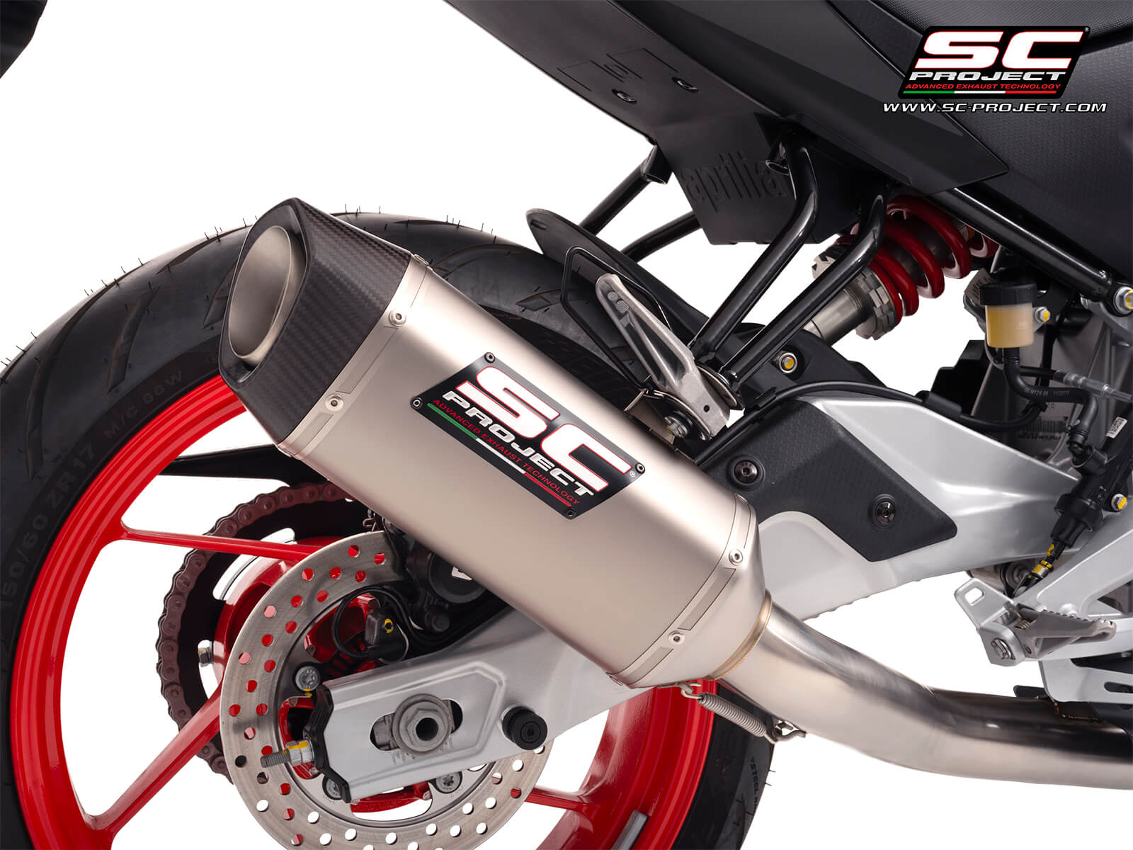 APRILIA RS 457 (2024) 2-1 Stainless steel full exhaust system, with SC1-S titanium exhaust