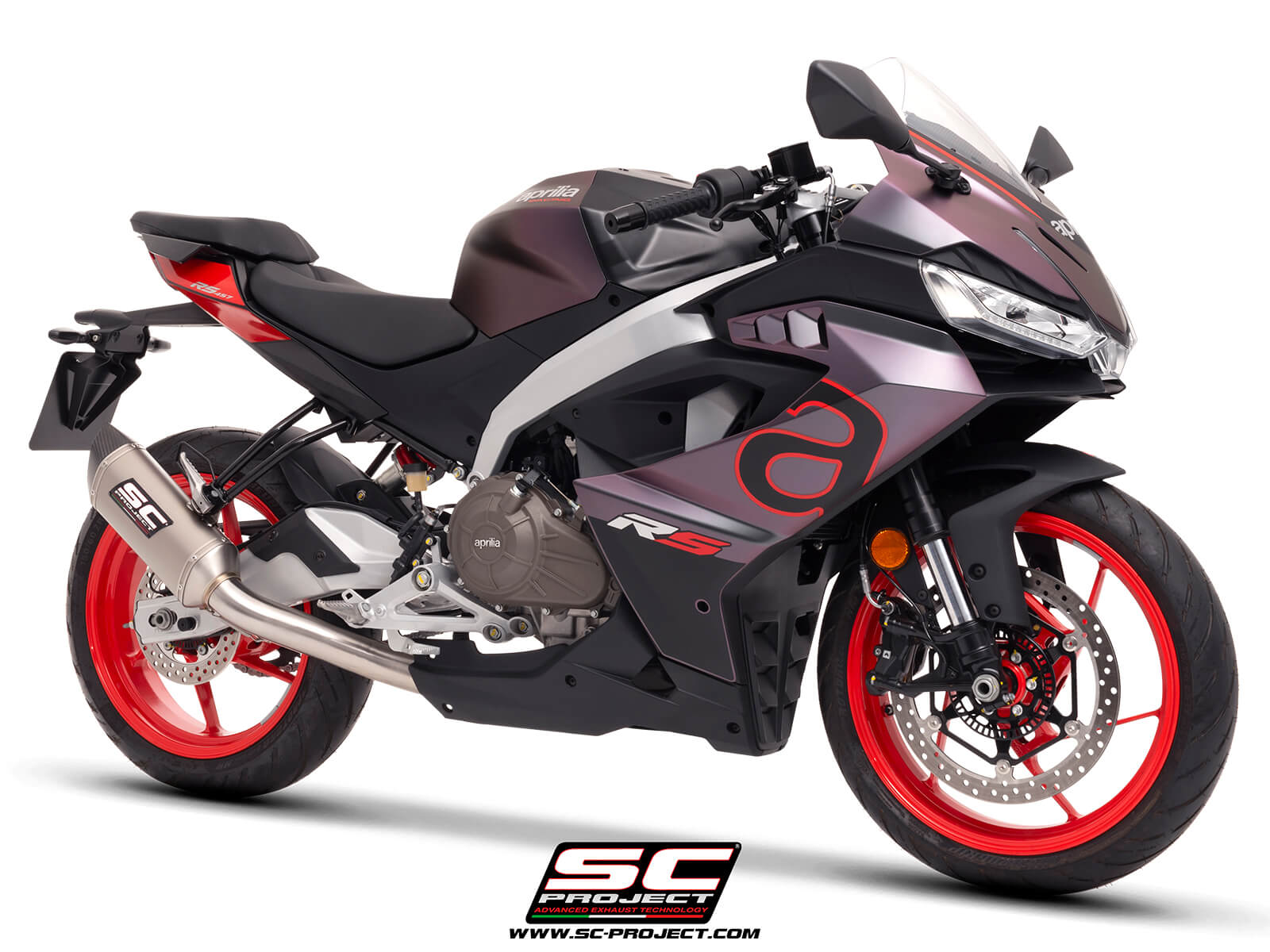 APRILIA RS 457 (2024) 2-1 Stainless steel full exhaust system, with SC1-S titanium exhaust