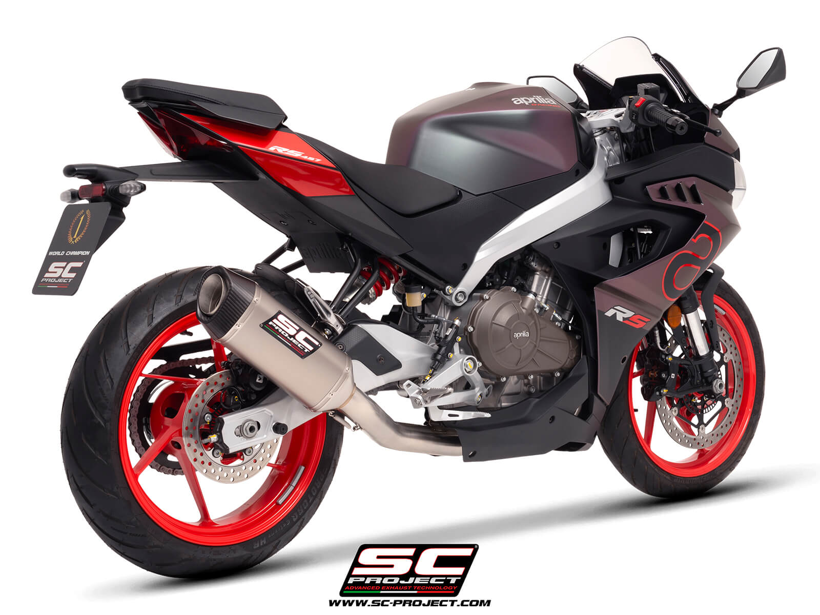 APRILIA RS 457 (2024) 2-1 Stainless steel full exhaust system, with SC1-S titanium exhaust