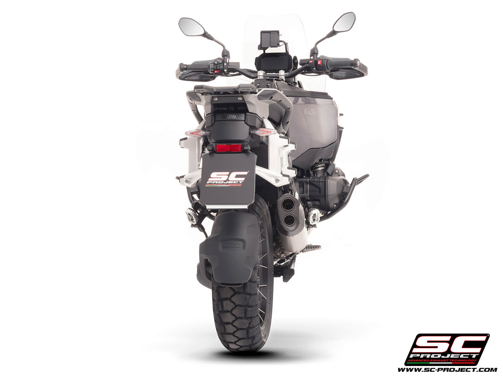 BMW R 1300 GS Adventure (2025) Adventure-R titanium exhaust, matt black, compatible with original side-cases