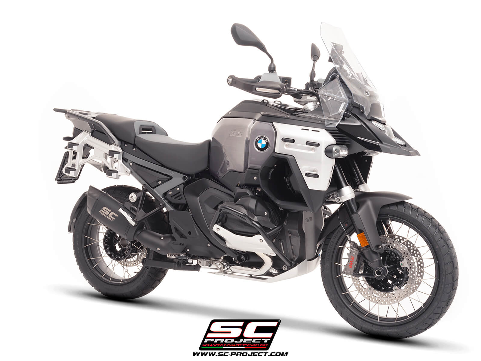 BMW R 1300 GS Adventure (2025) Adventure-R titanium exhaust, matt black, compatible with original side-cases