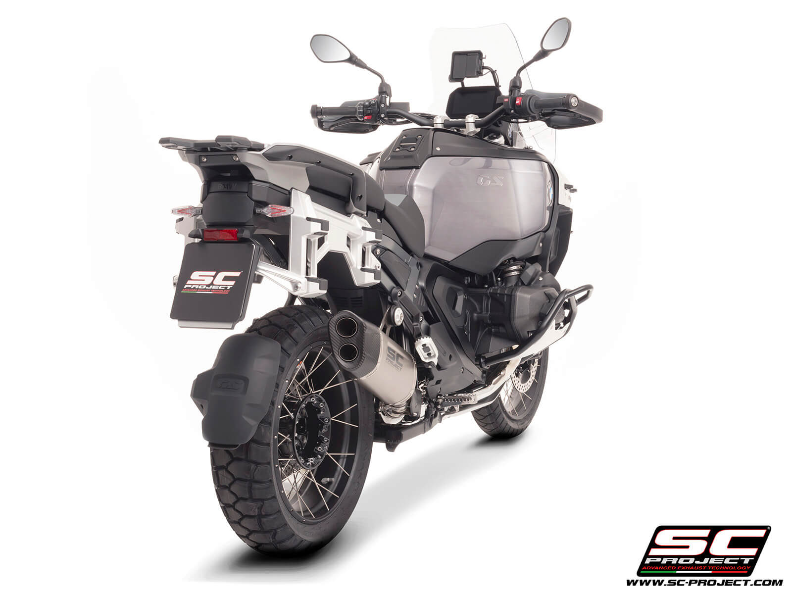 BMW R 1300 GS Adventure (2025) Adventure-R titanium exhaust, compatible with original side-cases