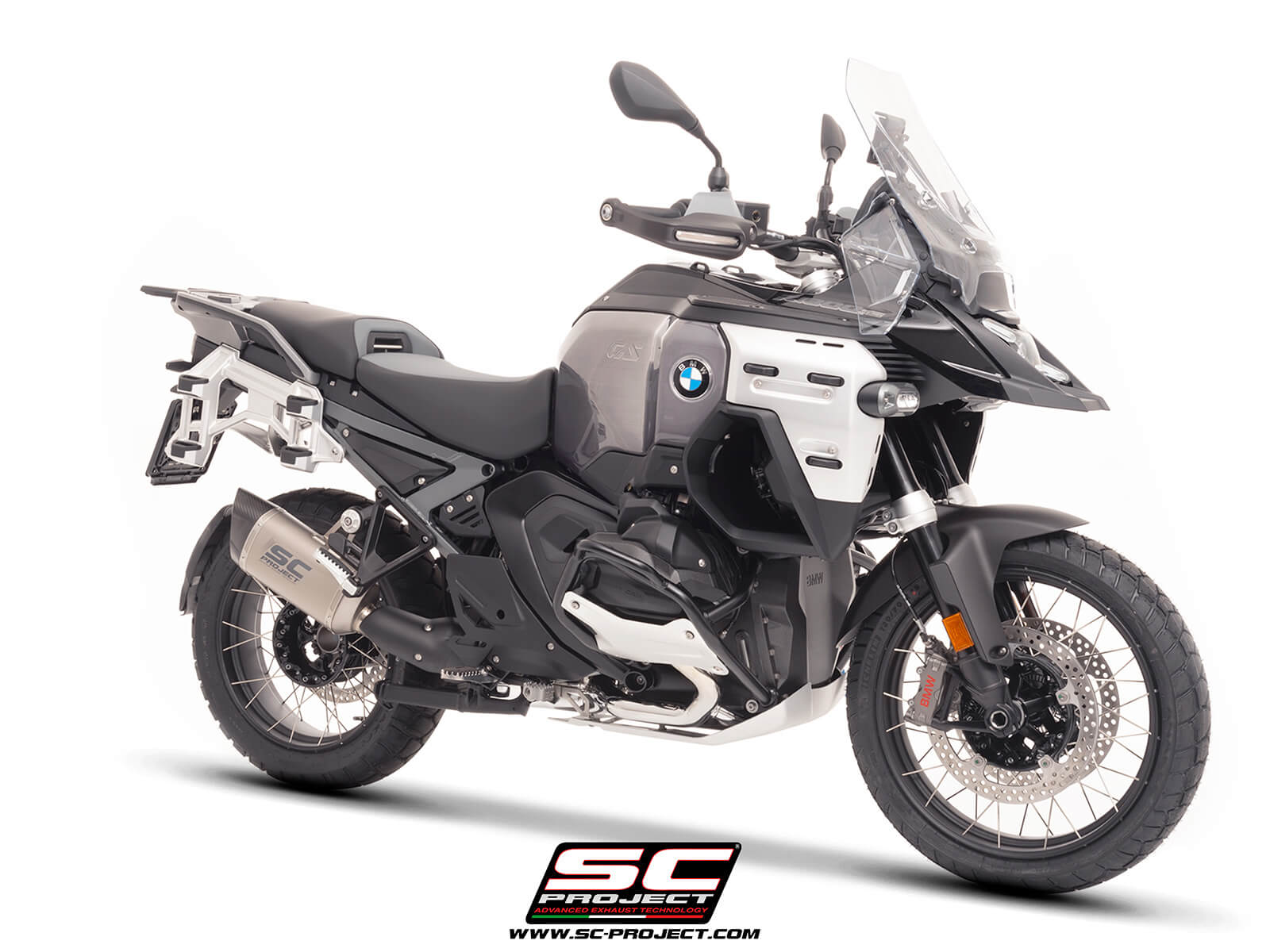 BMW R 1300 GS Adventure (2025) Adventure-R titanium exhaust, compatible with original side-cases