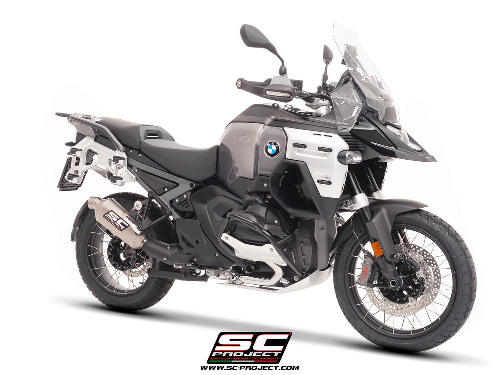 R 1300 GS ADVENTURE (2025) Rally-X titanium exhaust, compatible with original side-cases