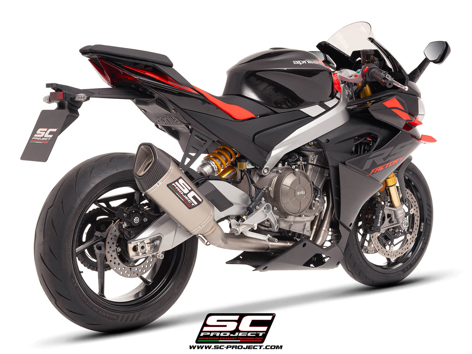APRILIA TUONO 660 (2025-2026) 2-1 "Trofeo" full exhaust system titanium, with SC1-R titanium exhaust
