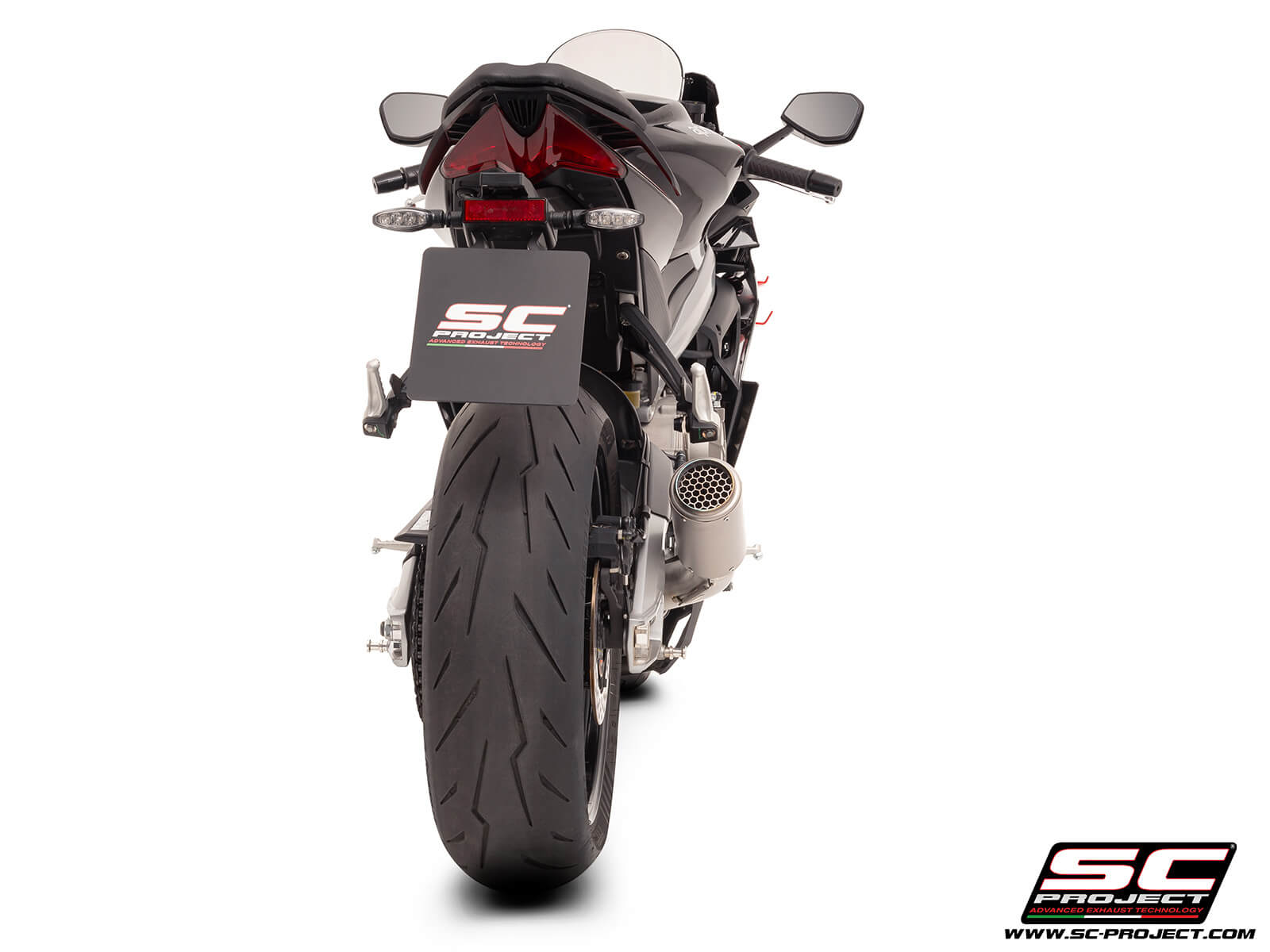 APRILIA RS 660 (2025) 2-1 Stainless steel full exhaust system, with CR-T titanium exhaust with stoneguard grid