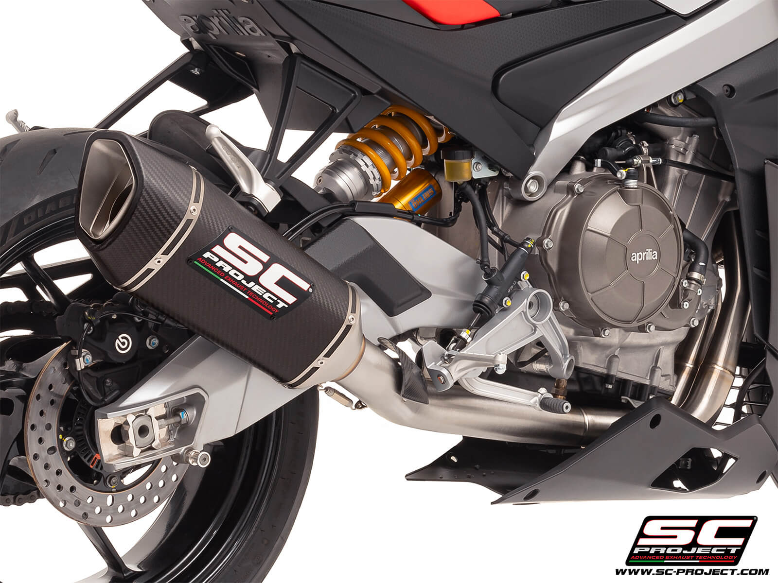 APRILIA RS 660 (2025) 2-1 Stainless steel full exhaust system, with SC1-R carbon exhaust